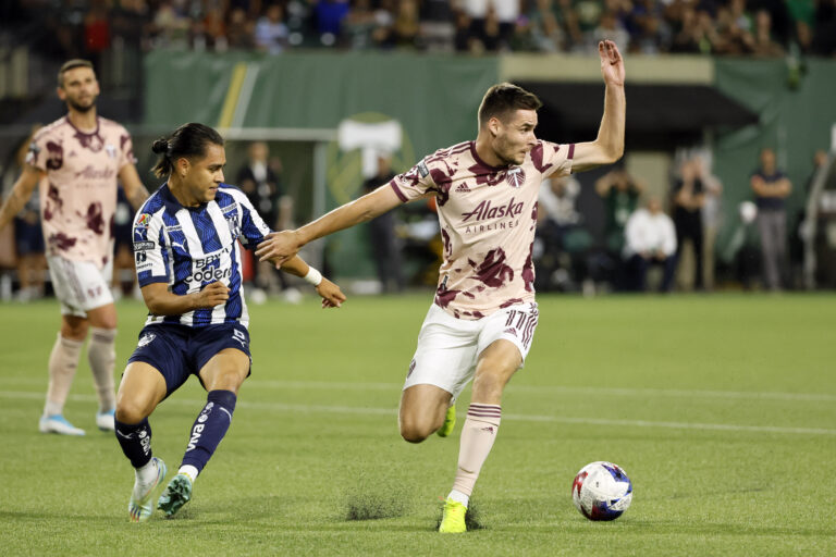 Aug 4, 2023; Portland, OR, USA; Portland Timbers forward Jaroslaw Niezgoda (11) controls the ball against Monterrey defender Edson Gutierrez (6) during the second half at Providence Park. Mandatory Credit: Soobum Im-USA TODAY Sports/Sipa USA
2023.08.04 Portland
pilka nozna amerykanska liga MLS Leagues Cup
MLS: Leagues Cup-CF Monterrey at Portland Timbers
Foto Soobum Im-USA TODAY Sports/SIPA USA/PressFocus

!!! POLAND ONLY !!!