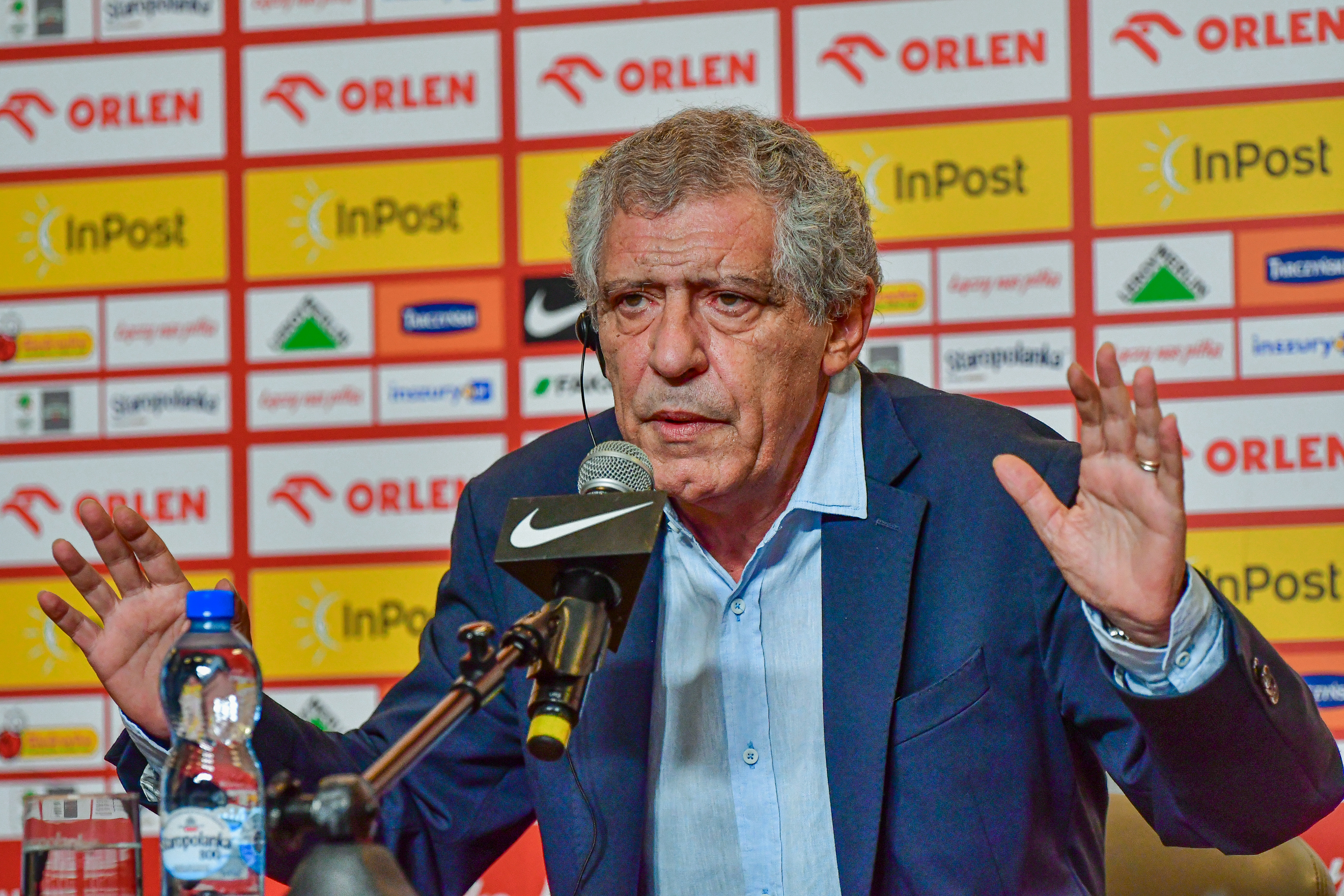 2023.08.31 Warszawa
pilka nozna kadra reprezentacja
Konferencja prasowa PZPN - ogloszenie powolan na mecz z Wyspami Owczymi
N/z Fernando Santos
Foto Pawel Bejnarowicz / PressFocus