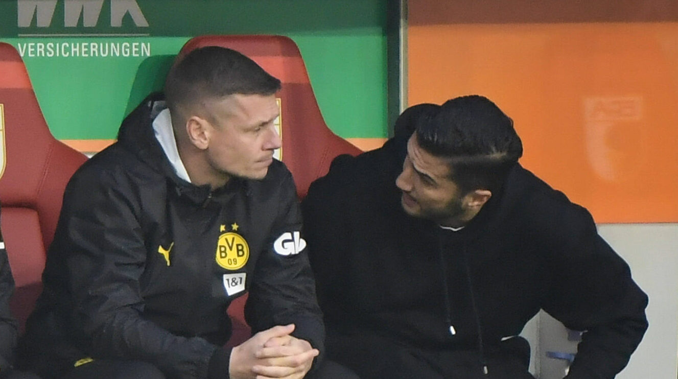 26.10.2024, xemx, Fussball 1.Bundesliga, FC Augsburg - Borussia Dortmund emspor, v.l. Sebastian Kehl, Lukasz Piszczek, Cheftrainer Nuri Sahin Borussia Dortmund DFL/DFB REGULATIONS PROHIBIT ANY USE OF PHOTOGRAPHS as IMAGE SEQUENCES and/or QUASI-VIDEO Augsburg *** 26 10 2024, xemx, Soccer 1 Bundesliga, FC Augsburg Borussia Dortmund emspor, f l Sebastian Kehl, Lukasz Piszczek, Head Coach Nuri Sahin Borussia Dortmund DFL DFB REGULATIONS PROHIBIT ANY USE OF PHOTOGRAPHS as IMAGE SEQUENCES and or QUASI VIDEO Augsburg
2024.10.26 
pilka nozna liga niemiecka
Bundesliga 2024/2025
Foto IMAGO/PressFocus

!!! POLAND ONLY !!!