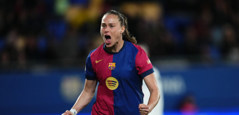 Ewa Pajor of FC Barcelona celebrates after scoring goal during the Copa de la Reina match, Semi-Finals, second leg, between FC Barcelona and Real Madrid played at Johan Cruyff Stadium on March 12, 2025 in Barcelona Spain. (Photo by Bagu Blanco / PRESSINPHOTO)


2025.03.13 Barcelona
pilka nozna kobiet Puchar Krolowej
FC Barcelona - Real Madryt
Foto PRESSINPHOTO/SIPA USA/PressFocus

!!! POLAND ONLY !!!