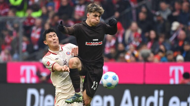 Minjae KIM FC Bayern Muenchen, Aktion,Zweikampf gegen Noah WEISSHAUPT St. Pauli. Fussball 1. Bundesliga Saison 2024/2025, 27.Spieltag, Spieltag27 FC Bayern Muenchen - FC St.Pauli 3-2 am 29.03.2025 , A L L I A N Z A R E N A. *** Minjae KIM FC Bayern Muenchen , Action,duel against Noah WEISSHAUPT St Pauli Soccer 1 Bundesliga Season 2024 2025, 27 Matchday, Matchday27 FC Bayern Muenchen FC St Pauli 3 2 on 29 03 2025 , A L L I A N Z A R E N A
2025.03.29 Monachium
pilka nozna , liga niemiecka
Bayern Monachium - FC St. Pauli
Foto IMAGO/PressFocus

!!! POLAND ONLY !!!