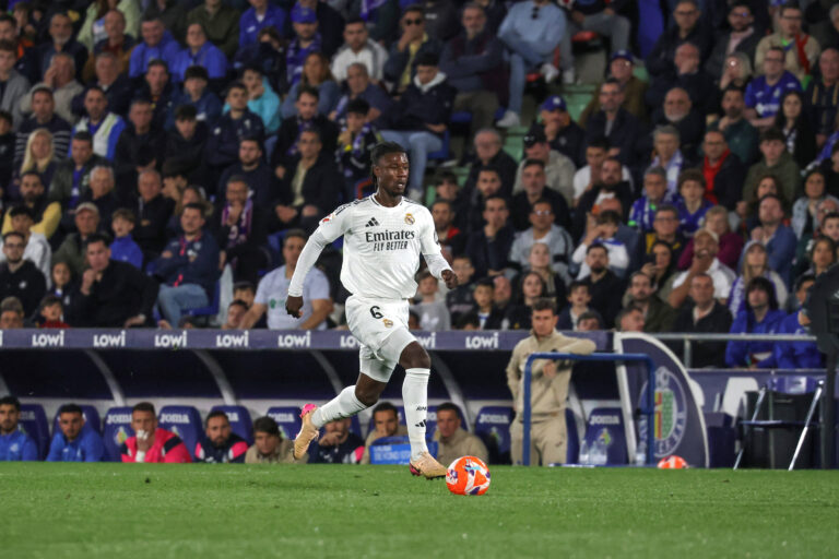 Spain - Getafe CF vs Real Madrid CF - 23/04/2025 SPAIN, GETAFE, APRIL 23. Eduardo Camavinga of Real Madrid during the La Liga EA Sports football match between Getafe CF and Real Madrid CF on April 23, 2025, at Coliseum Alfonso Perez in Getafe, Spain. Photo by Manuel Blondeau/ AOP.Press Getafe Coliseum Alfonso Perez Spain Copyright: x ManuelxBlondeau/AOP.Pressx AOP20250423 0124
2025.04.23 Madryt
pilka nozna , liga hiszpanska
Getafe CF - Real Madryt
Foto IMAGO/PressFocus

!!! POLAND ONLY !!!