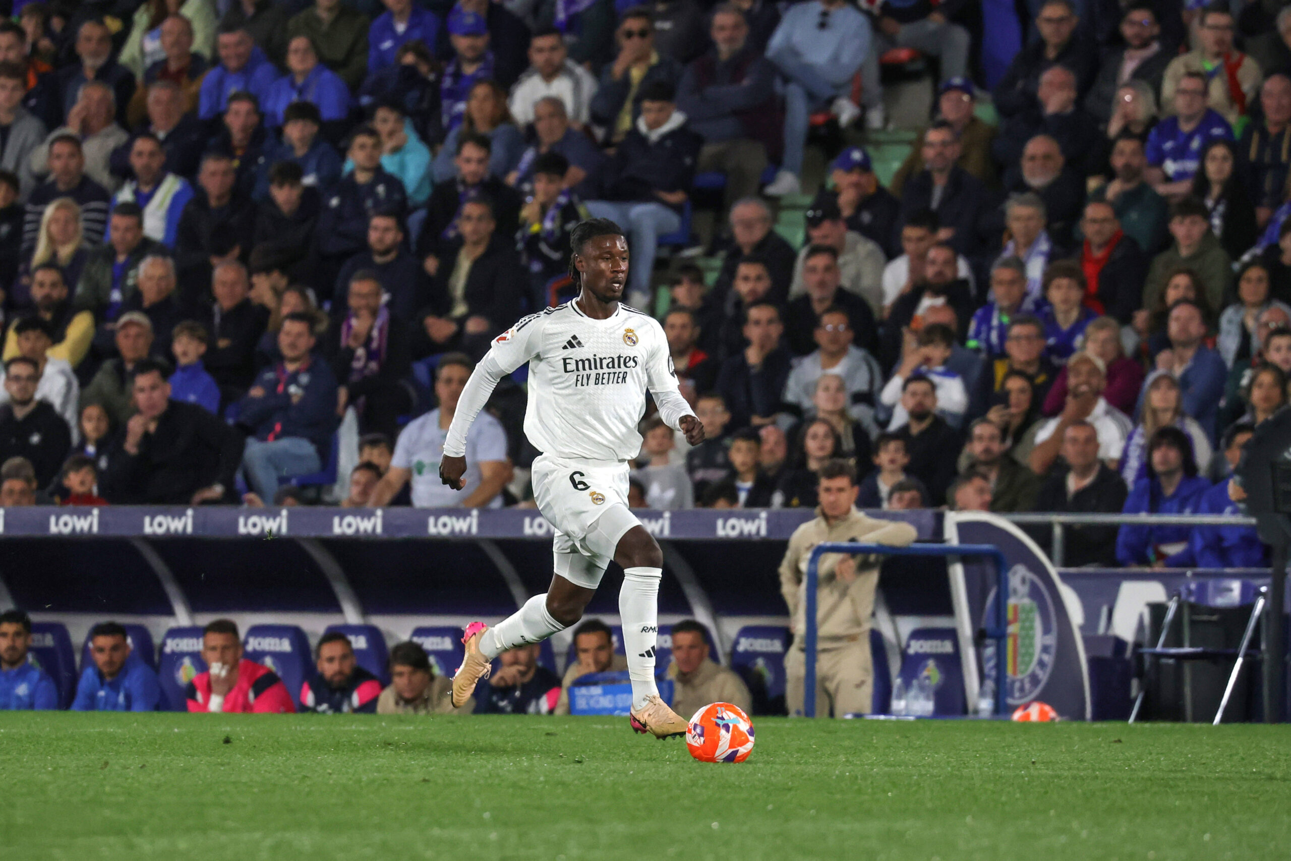 Spain - Getafe CF vs Real Madrid CF - 23/04/2025 SPAIN, GETAFE, APRIL 23. Eduardo Camavinga of Real Madrid during the La Liga EA Sports football match between Getafe CF and Real Madrid CF on April 23, 2025, at Coliseum Alfonso Perez in Getafe, Spain. Photo by Manuel Blondeau/ AOP.Press Getafe Coliseum Alfonso Perez Spain Copyright: x ManuelxBlondeau/AOP.Pressx AOP20250423 0124
2025.04.23 Madryt
pilka nozna , liga hiszpanska
Getafe CF - Real Madryt
Foto IMAGO/PressFocus

!!! POLAND ONLY !!!