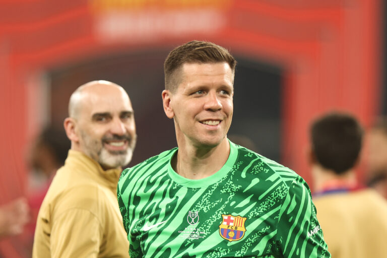 2025.04.26 Estadio La Cartuja Sevilla
pilka nozna Copa del Rey Puchar Krola Hiszpanii   final 2025
FC Barcelona - Real Madryt CF
N/z Barcelona medal puchar dekoracja radosc  Wojciech Szczesny
Foto Szymon Gorski / PressFocus

2025.04.26 Estadio La Cartuja Sevilla
Football Spanish Cup Copa del Rey final 2025
FC Barcelona - Real Madryt CF
Barcelona medal puchar dekoracja radosc  Wojciech Szczesny
Credit: Szymon Gorski / PressFocus