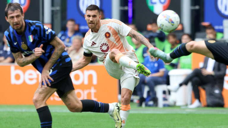 LORENZO PELLEGRINI, Roma, Serie A, 2024-25, Inter vs Roma 0-1, 27-04-2025, Contrasto, Action SERIE A 2024-25 INTER-ROMA 0-1
2025.04.27 Mediolan
pilka nozna , liga wloska
Inter Mediolan - AS Roma
Foto IMAGO/PressFocus

!!! POLAND ONLY !!!