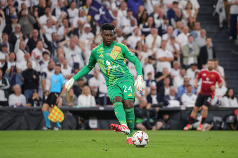 SPAIN, BILBAO, MAY 21. Andre Onana of Manchester United during the UEFA Europa League 2024/25 final football match between Tottenham Hotspur and Manchester United, on May 21, 2025 at Estadio de San Mames in Bilbao, Spain. Photo by Manuel Blondeau/ AOP.Press//AOPPRESS_AOP013708/Credit:Manuel Blondeau/AOP.Press/SIPA/2505221823

21.05.2025 Bilbao
pilka nozna liga konferencji europy
Tottenham - Manchester United
Foto Manuel Blondeau/AOP.Press/SIPA / Sipa / PressFocus 
POLAND ONLY!!