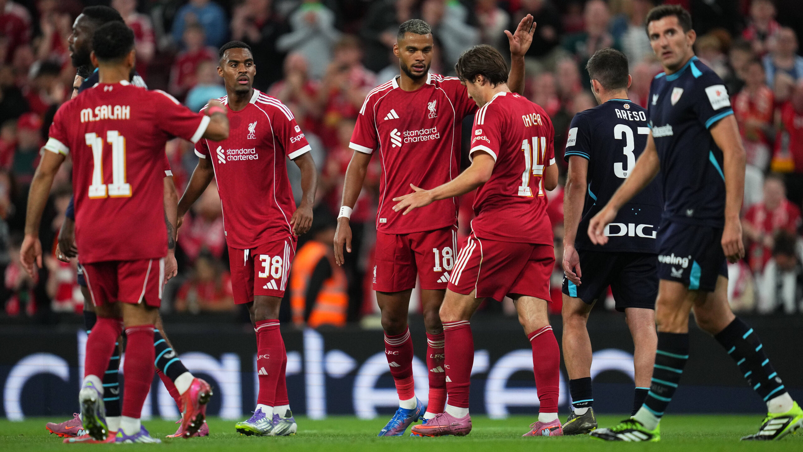 ESP: Liverpool v Athletic Club. Pre-Season friendly match, match 1. Cody Gakpo of Liverpool FC celebrates after scoring the 3-2 during the pre-season friendly match, between Liverpool and Athletic Club de Bilbao, match 2, played at Anfield Road Stadium on August 4, 2025 in Liverpool, England. kpng Copyright: xBaguxBlancox/xPRESSINx PS_250804_LIV_ATH_559
2025.08.04 Liverpool
pilka nozna sparing mecz towarzyski
FC Liverpool - Athletic Bilbao
Foto IMAGO/PressFocus

!!! POLAND ONLY !!!