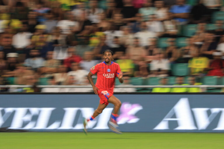 France - Ligue 1 McDonald - FC Nantes vs Paris Saint Germain - 17/08/2025 FRANCE, NANTES, AUGUST 17. Bradley Barcola of Paris SG during the Ligue 1 McDonald football match between FC Nantes and Paris Saint Germain on August 17, 2025 at Stade de la Beaujoire in Nantes, France. Photo by Manuel Blondeau/ AOP.Press Nantes Stade de la Beaujoire Brittany France Copyright: x ManuelxBlondeau/AOP.Pressx AOP20250817-0104
2025.08.17 Nantes
pilka nozna , liga francuska
FC Nantes - Paris Saint-Germain
Foto IMAGO/PressFocus

!!! POLAND ONLY !!!