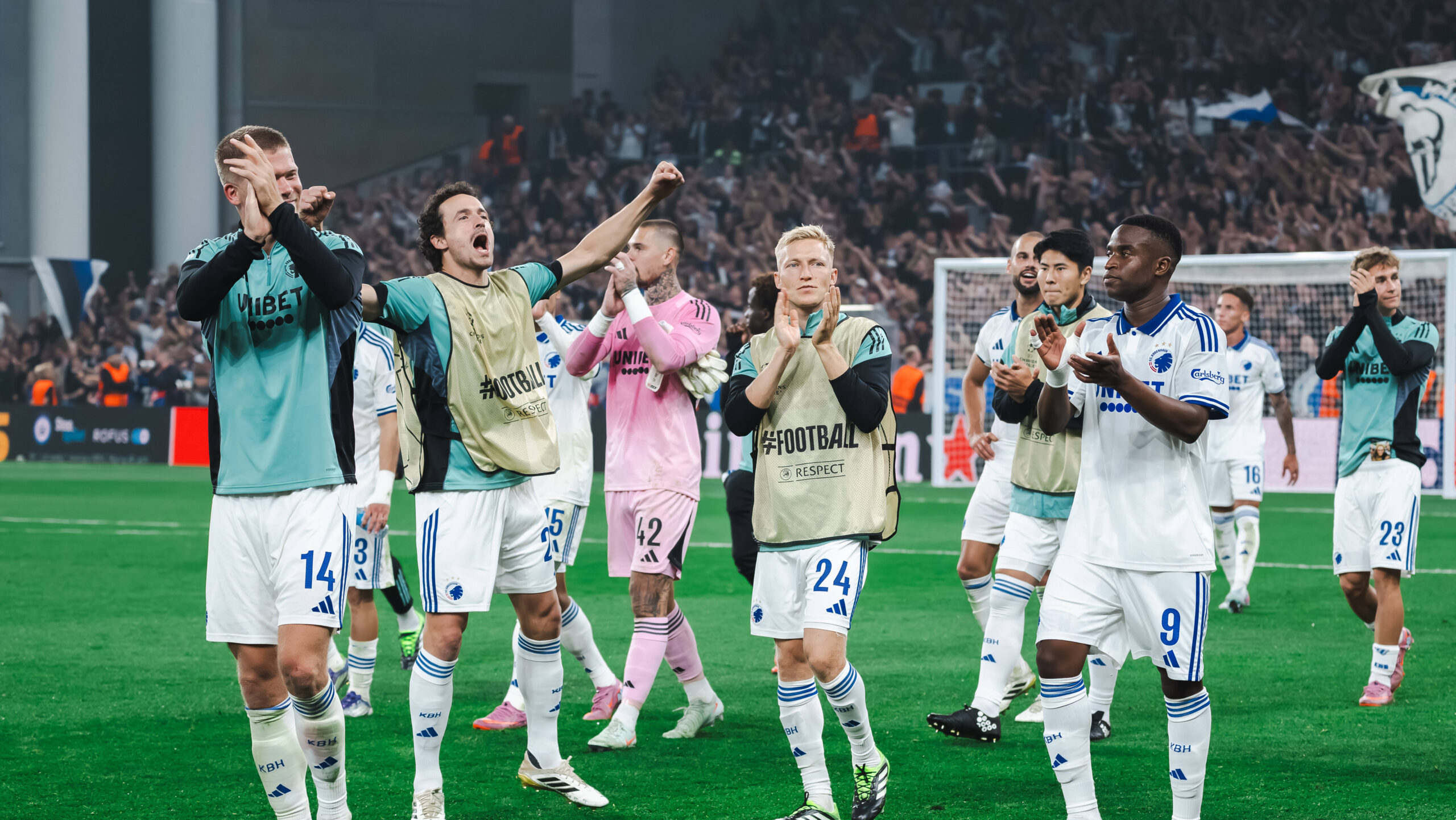 FC Copenhagen v FC Basel, UEFA Champions League qualification, Copenhagen, Denmark Copenhagen, Denmark. 27th, August 2025. Birger Meling 24 and the players of FC Copenhagen seen in celebration with the fans after the UEFA Champions League qualification match between FC Copenhagen and FC Basel at Parken in Copenhagen. Denmark, Copenhagen PUBLICATIONxNOTxINxDENxNORxFINxBEL Copyright: xGonzalesxPhoto/DennisxJacobsenx
2025.08.27 Kopenhaga
pilka nozna , Liga Mistrzow
FC Kopenhaga - FC Basel
Foto IMAGO/PressFocus

!!! POLAND ONLY !!!