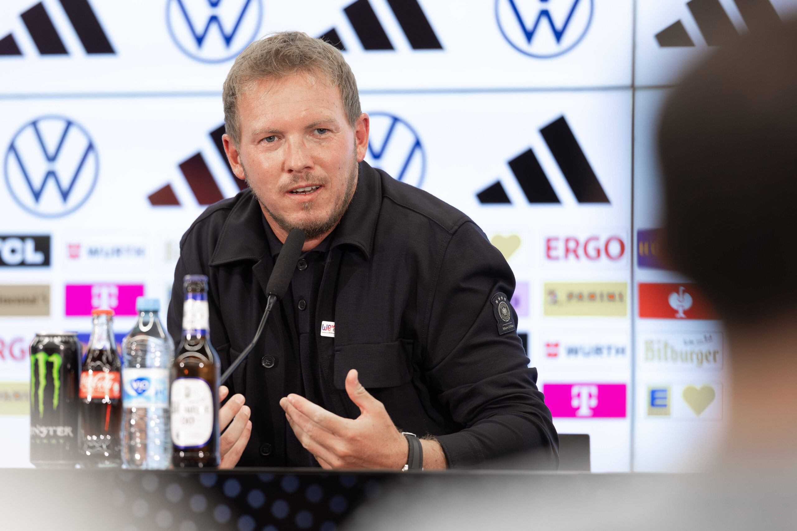 Pressekonferenz mit Bundestrainer Julian Nagelsmann Bundestrainer Julian Nagelsmann gibt den Kader fur die beiden WM-Qualifikationsspiele in der Slowakei und gegen Nordirland bekannt. Pressekonferenz auf dem DFB-Campus in Frankfurt am Main am 27. August 2025., Frankfurt am Main Hessen Deutschland DFB-Campus
2025.08.27 Frankfurt
pilka nozna , reprezentacja Niemiec, Niemcy
Konferencja prasowa Juliana Nagelsmanna
Foto IMAGO/PressFocus

!!! POLAND ONLY !!!