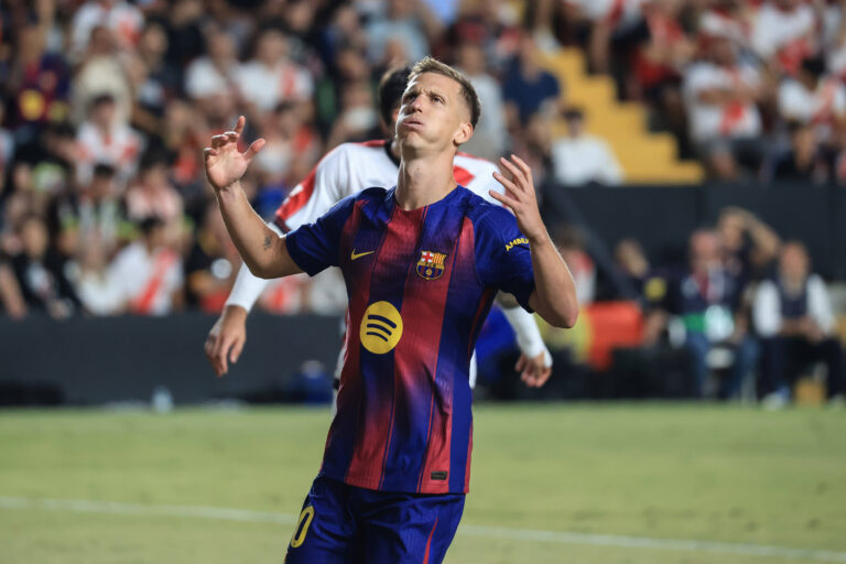 Spain - LaLiga EA Sports - Rayo Vallecano vs FC Barcelona, Barca - 31/08/2025 SPAIN, MADRID, AUGUST 31. Dani Olmo of FC Barcelona reacts after missing a chance to score a goal during LaLiga EA Sports match between Rayo Vallecano and FC Barcelona, on August 31, 2025, at Campo de Futbol de Vallecas in Madrid, Spain. Photo by Manuel Blondeau/ AOP.Press Madrid Campo de Futbol de Vallecas Spain Copyright: x ManuelxBlondeau/AOP.Pressx AOP20250831-0102
2025.08.31 Madryt
pilka nozna , liga hiszpanska
Rayo Vallecano - FC Barcelona
Foto IMAGO/PressFocus

!!! POLAND ONLY !!!