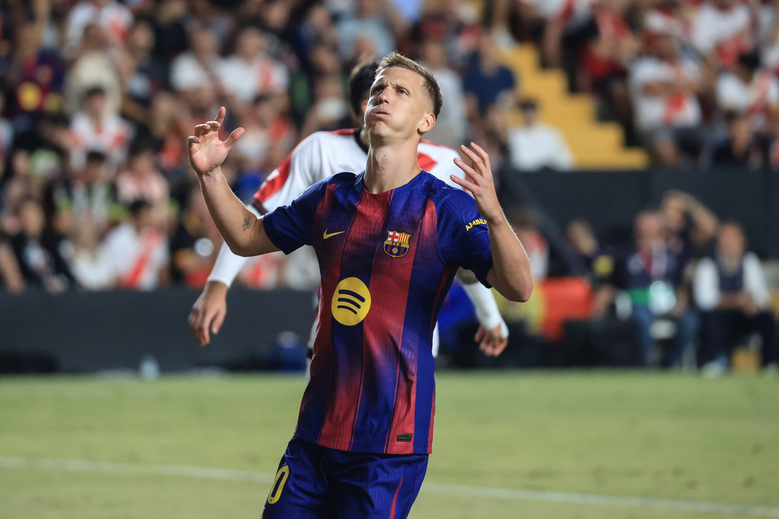 Spain - LaLiga EA Sports - Rayo Vallecano vs FC Barcelona, Barca - 31/08/2025 SPAIN, MADRID, AUGUST 31. Dani Olmo of FC Barcelona reacts after missing a chance to score a goal during LaLiga EA Sports match between Rayo Vallecano and FC Barcelona, on August 31, 2025, at Campo de Futbol de Vallecas in Madrid, Spain. Photo by Manuel Blondeau/ AOP.Press Madrid Campo de Futbol de Vallecas Spain Copyright: x ManuelxBlondeau/AOP.Pressx AOP20250831-0102
2025.08.31 Madryt
pilka nozna , liga hiszpanska
Rayo Vallecano - FC Barcelona
Foto IMAGO/PressFocus

!!! POLAND ONLY !!!