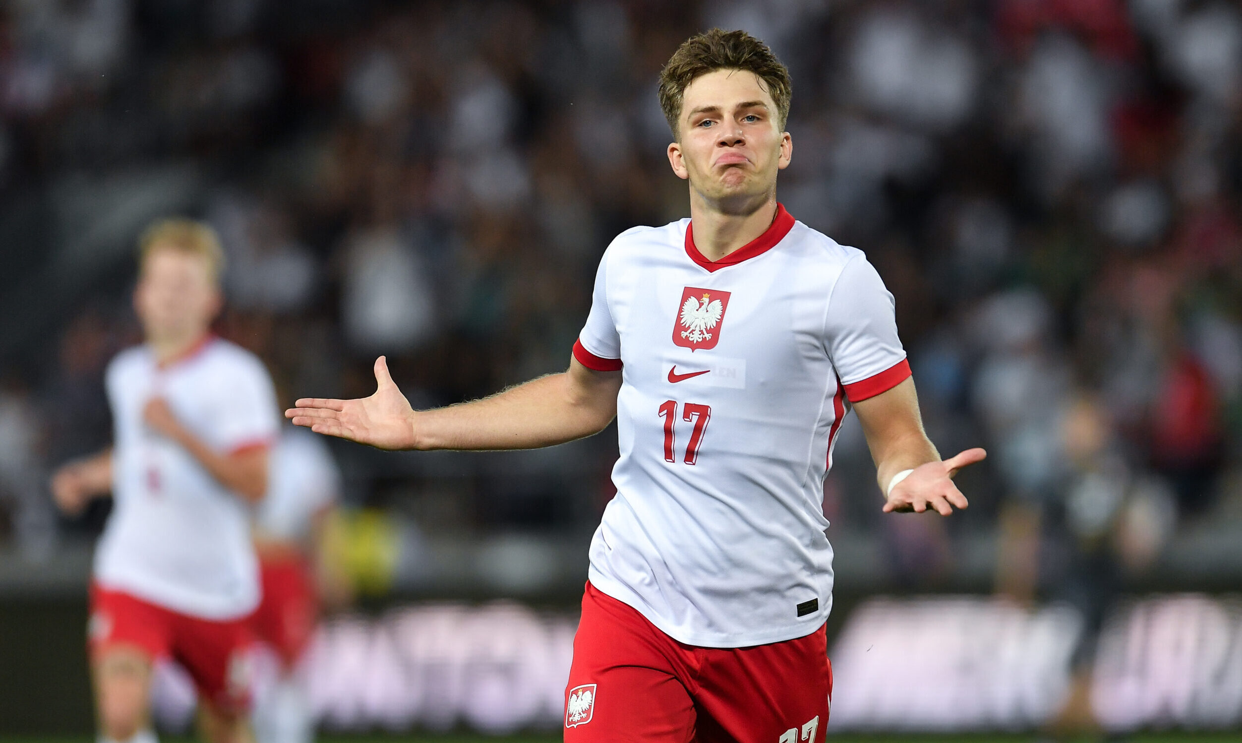 2025.09.05 Krakow
Pilka nozna kadra reprezentacja mlodziezowa eliminacje Mistrzostw Europy U21
Polska - Macedonia Polnocna
N/z Oskar Pietuszewski radosc gol
Foto Mateusz Sobczak / PressFocus

2025.09.05 Krakow
Football UEFA European Under 21 Championship Qualifying round
Poland v North Macedonia
Oskar Pietuszewski radosc gol
Credit: Mateusz Sobczak / PressFocus