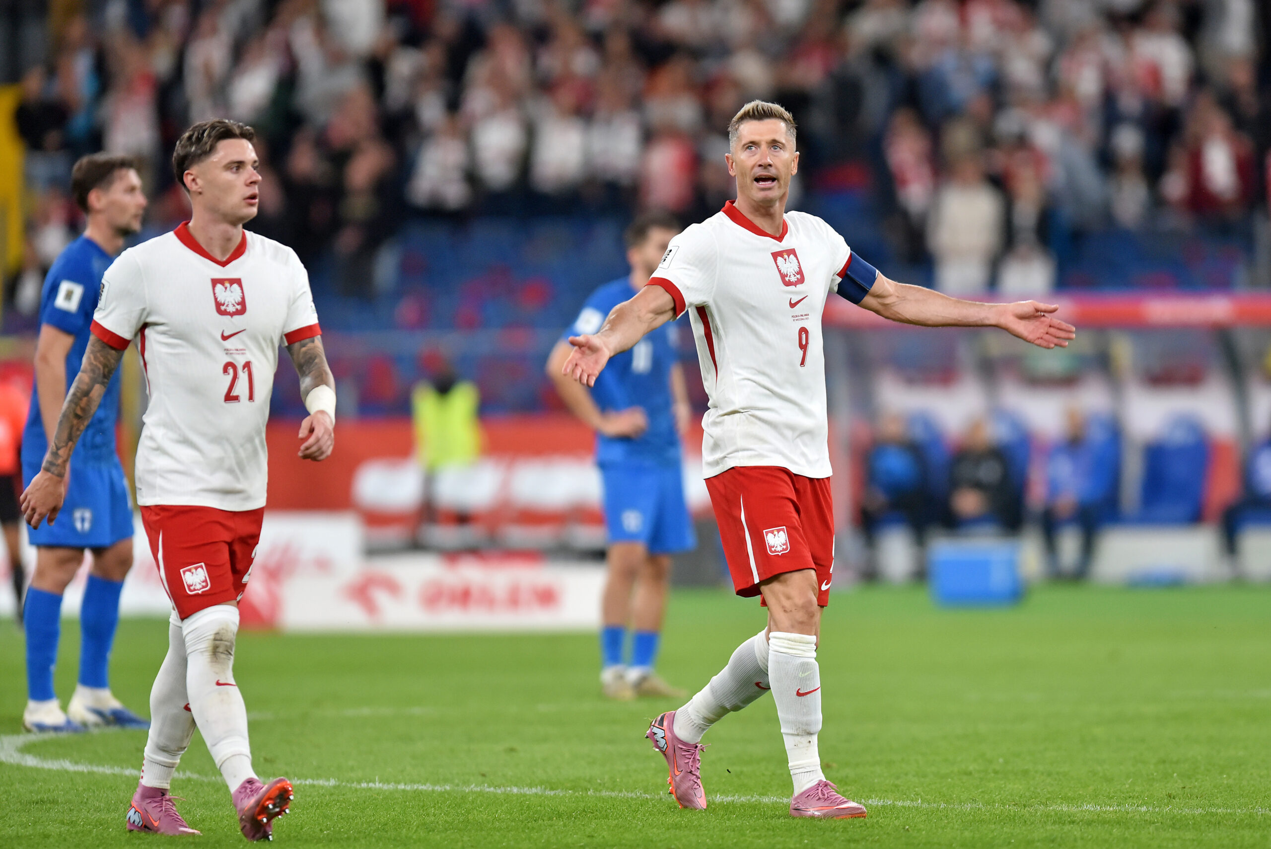 2025.09.07 Chorzow
Pilka nozna , eliminacje , kwalifikacje do mistrzostw swiata 2026
Polska - Finlandia
N/z Nicola Zalewski, Robert Lewandowski po bramce na 2-0
Foto Krzysztof Porebski / PressFocus

2025.09.07 Chorzow
Football World Cup 2026 qualifying
Poland - Finland
Nicola Zalewski, Robert Lewandowski po bramce na 2-0
Credit: Krzysztof Porebski / PressFocus