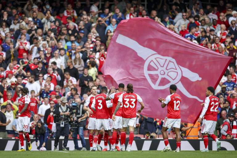Arsenal FC v Nottingham Forest FC, English Premier League Arsenal forward Viktor Gyokeres 14 scores a GOAL 2-0 and celebrates Arsenal defender Cristhian Mosquera 3 Arsenal defender Riccardo Calafiori 33 Arsenal forward Noni Madueke 20 Arsenal defender Jurrien Timber 12 Arsenal midfielder Ethan Nwaneri 22 during the Arsenal FC v Nottingham Forest FC English Premier League match at the Emirates Stadium, London, England, United Kingdom on 13 September 2025 Credit: Phil Duncan/Every Second Media Editorial use only. All images are copyright Every Second Media Limited. No images may be reproduced without prior permission. All rights reserved. Premier League and Football League images are subject to licensing agreements with Football DataCo Limited. see https://www.football-dataco.com Copyright: xIMAGO/EveryxSecondxMediax ESM-1582-0079 PhilxDuncanx/xEveryxSecondxMediax
2025.09.13 Londyn
pilka nozna , liga angielska
Arsenal Londyn - Nottingham Forest
Foto IMAGO/PressFocus

!!! POLAND ONLY !!!