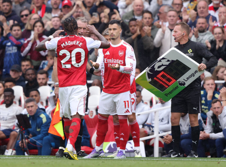 Gabriel Martinelli A replaces Noni Madueke A at the Arsenal v Nottingham Forest EPL match, at the Emirates Stadium, London, UK on 13th September, 2025. PUBLICATIONxNOTxINxUK
2025.09.13 Londyn
pilka nozna liga angielska
Premier League sezon 2025/2026
Foto IMAGO/PressFocus

!!! POLAND ONLY !!!
