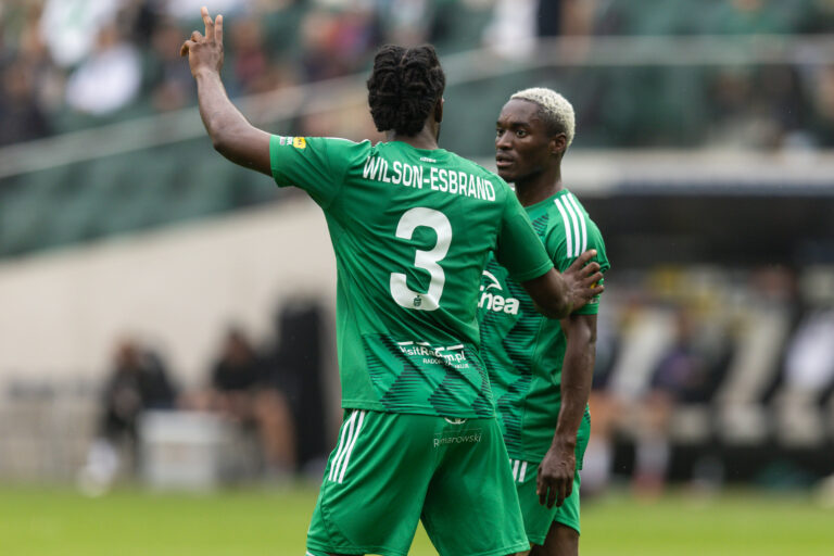 2025.09.14 Warszawa pilka nozna PKO Ekstraklasa sezon 2025/2026
Legia Warszawa - Radomiak Radom
N/z Joshua Wilson-Esbrand (Radomiak), Capita Capemba (Radomiak)
Foto Tomasz Jastrzebowski / Foto Olimpik / PressFocus

2025.09.14 Warszawa  Football PKO Ekstraklasa season 2025/2026
Legia Warszawa - Radomiak Radom
Joshua Wilson-Esbrand (Radomiak), Capita Capemba (Radomiak)
Credit: Tomasz Jastrzebowski / Foto Olimpik / PressFocus