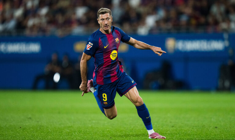 Spanish LaLiga EA Sports FC Barcelona, Barca v Valencia CF in Barcelona, Spain. FC Barcelona player 9 Robert Lewandowski during LaLiga EA Sports match between FC Barcelona and Valencia CF in Johan Cruyff Stadium, Barcelona, Spain, on September 14, 2025. Barcelona Johan Cruyff Stadium Barcelona Spain
2025.09.14 Barcelona 
pilka nozna liga hiszpanska
FC Barcelona - Valencia CF
Foto IMAGO/PressFocus

!!! POLAND ONLY !!!