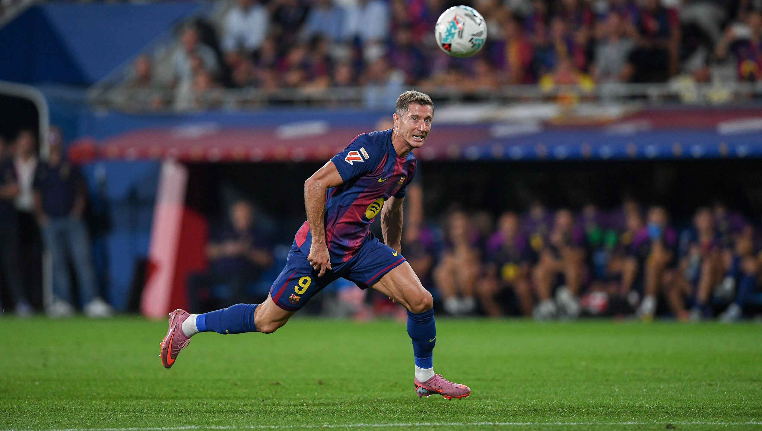 LA LIGA EA SPORTS FC Barcelona, Barca v VALENCIA CF JOHAN CRUYFF STADIUM,BARCELONA. Sep 14,2025 FC BARCELONA vs VALENCIA CF. Sep 14,2025 Robert Lewandowski 9 of FC Barcelona during the match between FC Barcelona and Valencia CF corresponding to fourth day of LA LIGA EA SPORTS at the Johan Cruyff Stadium in Barcelona, Spain, on Sep 14, 2025. Barcelona ESP Copyright: xS.xRosx
2025.09.14 Barcelona 
pilka nozna liga hiszpanska
FC Barcelona - Valencia CF
Foto IMAGO/PressFocus

!!! POLAND ONLY !!!