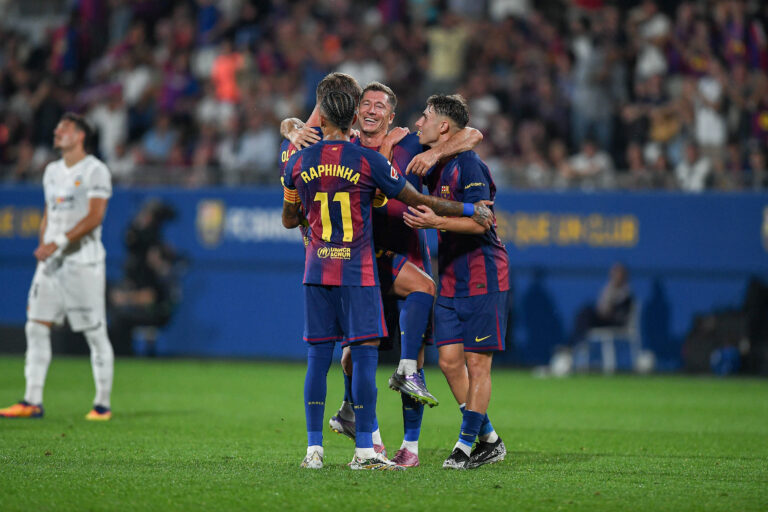 LA LIGA EA SPORTS FC Barcelona, Barca v VALENCIA CF JOHAN CRUYFF STADIUM,BARCELONA. Sep 14,2025 FC BARCELONA vs VALENCIA CF. Sep 14,2025 Robert Lewandowski 9 of FC Barcelona celebrates scoring his team s sixth goalduring the match between FC Barcelona and Valencia CF corresponding to fourth day of LA LIGA EA SPORTS at the Johan Cruyff Stadium in Barcelona, Spain, on Sep 14, 2025. Barcelona ESP Copyright: xS.xRosx
2025.09.14 Barcelona 
pilka nozna liga hiszpanska
FC Barcelona - Valencia CF
Foto IMAGO/PressFocus

!!! POLAND ONLY !!!