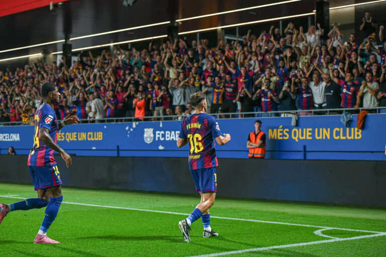LA LIGA EA SPORTS FC Barcelona, Barca v VALENCIA CF JOHAN CRUYFF STADIUM,BARCELONA. Sep 14,2025 FC BARCELONA vs VALENCIA CF. Sep 14,2025 Fermin Lopez 16 of FC Barcelona celebrates scoring his team s first goal during the match between FC Barcelona and Valencia CF corresponding to fourth day of LA LIGA EA SPORTS at the Johan Cruyff Stadium in Barcelona, Spain, on Sep 14, 2025. Barcelona ESP Copyright: xS.xRosx
2025.09.14 Barcelona 
pilka nozna liga hiszpanska
FC Barcelona - Valencia CF
Foto IMAGO/PressFocus

!!! POLAND ONLY !!!