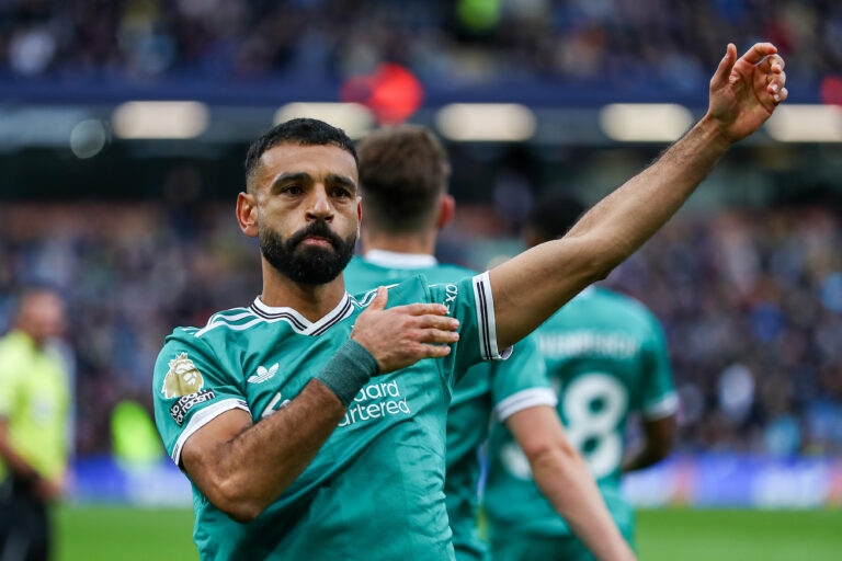 Mohamed Salah of Liverpool celebrates after making it 1-0 during the Premier League match Burnley vs Liverpool at Turf Moor, Burnley, United Kingdom, 14th September 2025

(Photo by Jorge Horsted/News Images) in Burnley, United Kingdom on 9/14/2025. (Photo by Jorge Horsted/News Images/Sipa USA)
2025.09.14 Burnley
pilka nozna liga angielska
Burnley - Liverpool FC
Foto News Images/SIPA USA/PressFocus

!!! POLAND ONLY !!!