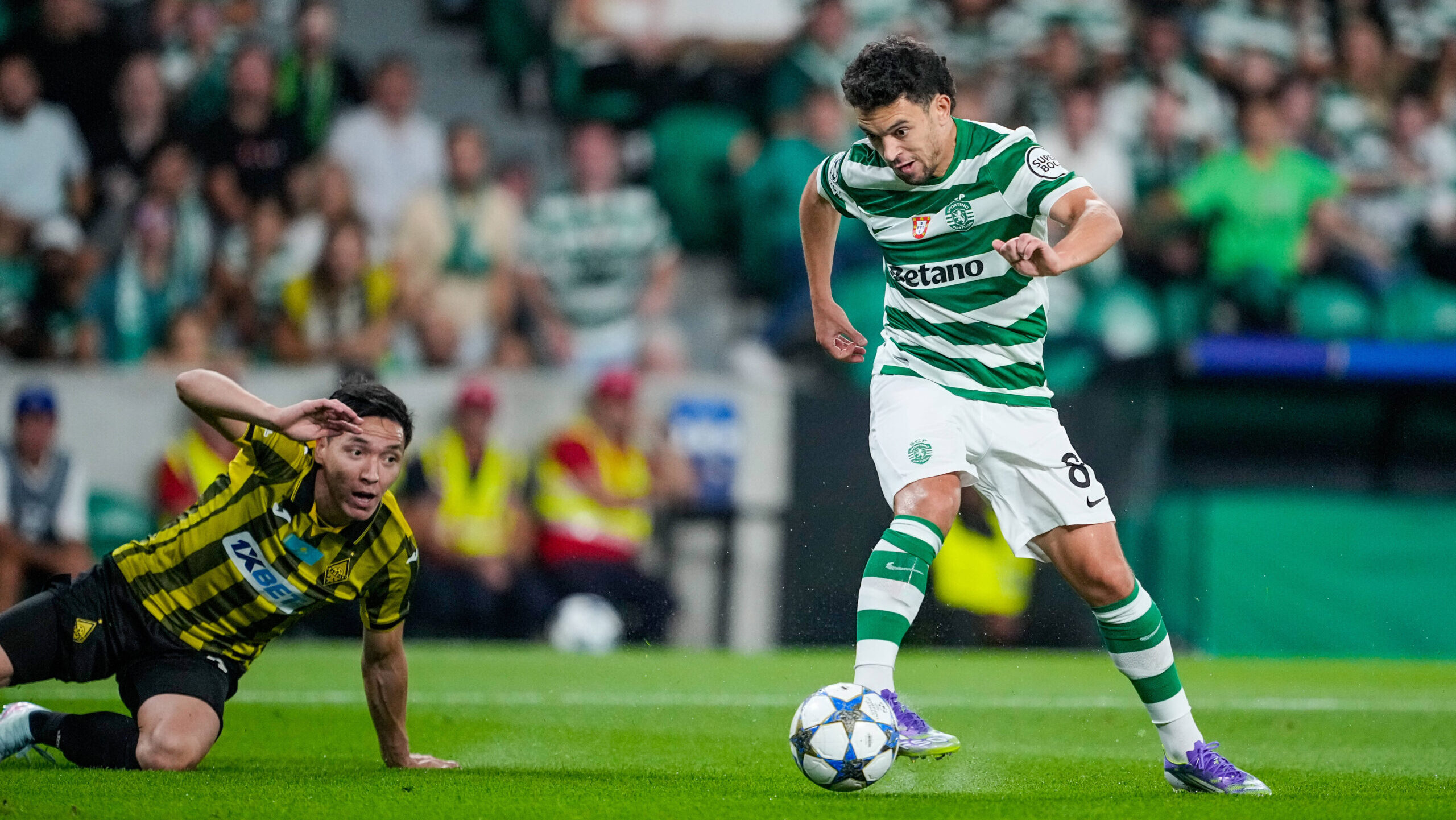 UEFA CHAMPIONS LEAGUE SPORTING CP VS KAIRAT ALMATY Lisboa, Portugal - 18/09/2025: UEFA Champions League match between Sporting CP and Kairat Almaty at Estadio JoseAlvalade 8 Sporting midfielder, Pedro Goncalves cuts into the box and shoots Mandatory Credit: Pedro Loureiro / Avant Sports Agency Lisboa Estadio JoseAlvalade Portugal Copyright: xTorbjornxTandex
2025.09.18 Lizbona
pilka nozna , liga mistrzow
Sporting Lizbona - Kairat Almaty 
Foto IMAGO/PressFocus

!!! POLAND ONLY !!!