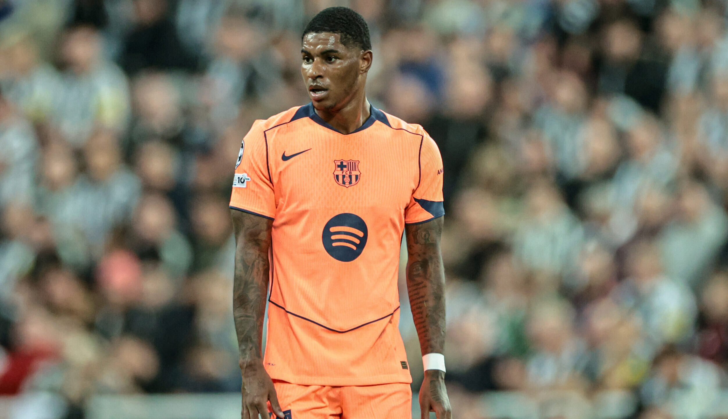 Marcus Rashford of Barcelona during the UEFA Champions League 2025/26 Phase MD1 Newcastle United vs Barcelona at St James&#039;s Park, Newcastle, United Kingdom, 18th September 2025

(Photo by Mark Cosgrove/News Images) in Newcastle, United Kingdom on 9/18/2025. (Photo by Mark Cosgrove/News Images/Sipa USA)
2025.09.18 Newcastle
pilka nozna liga mistrzow
Newcastle United - FC Barcelona
Foto News Images/SIPA USA/PressFocus

!!! POLAND ONLY !!!