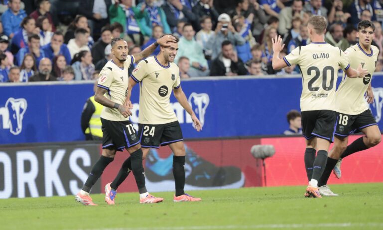 Spanish La Liga EA Sports soccer match Real Oviedo vc FC Barcelona at Carlos Tartiere stadium in Oviedo, Asturias, Spain 25 september 2025
Eric Garcia celebrates a goal

(Photo by Cordon Press/Sipa USA)
2025.09.25 Oviedo
pilka nozna liga hiszpanska
Real Oviedo - FC Barcelona
Foto Cordon Press/SIPA USA/PressFocus

!!! POLAND ONLY !!!