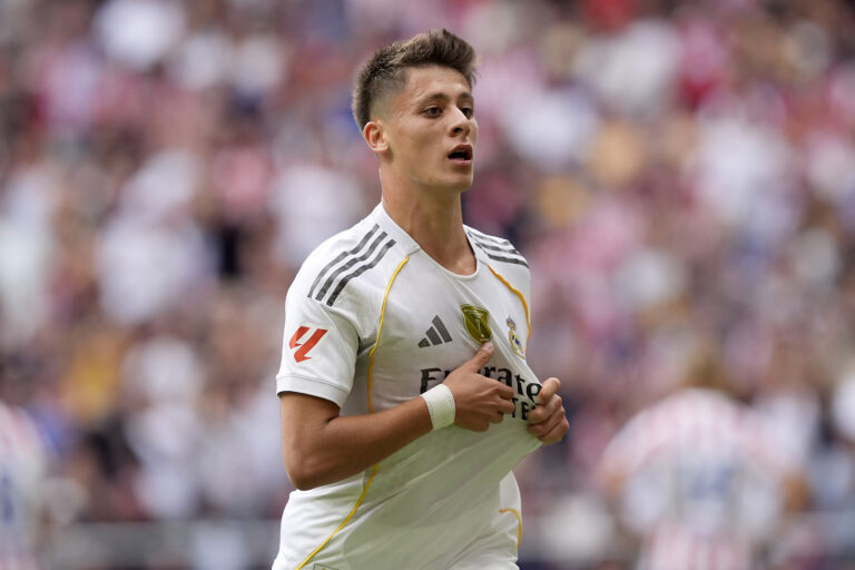 Real Madrid&#039;s Arda Guler celebrates goal during La Liga match. September 27, 2025. (Photo by Acero/Alter Photos/Sipa USA)
2025.09.27 Madryt
pilka nozna liga hiszpanska
Atletico Madryt - Real Madryt
Foto Alter Photos/SIPA USA/PressFocus

!!! POLAND ONLY !!!