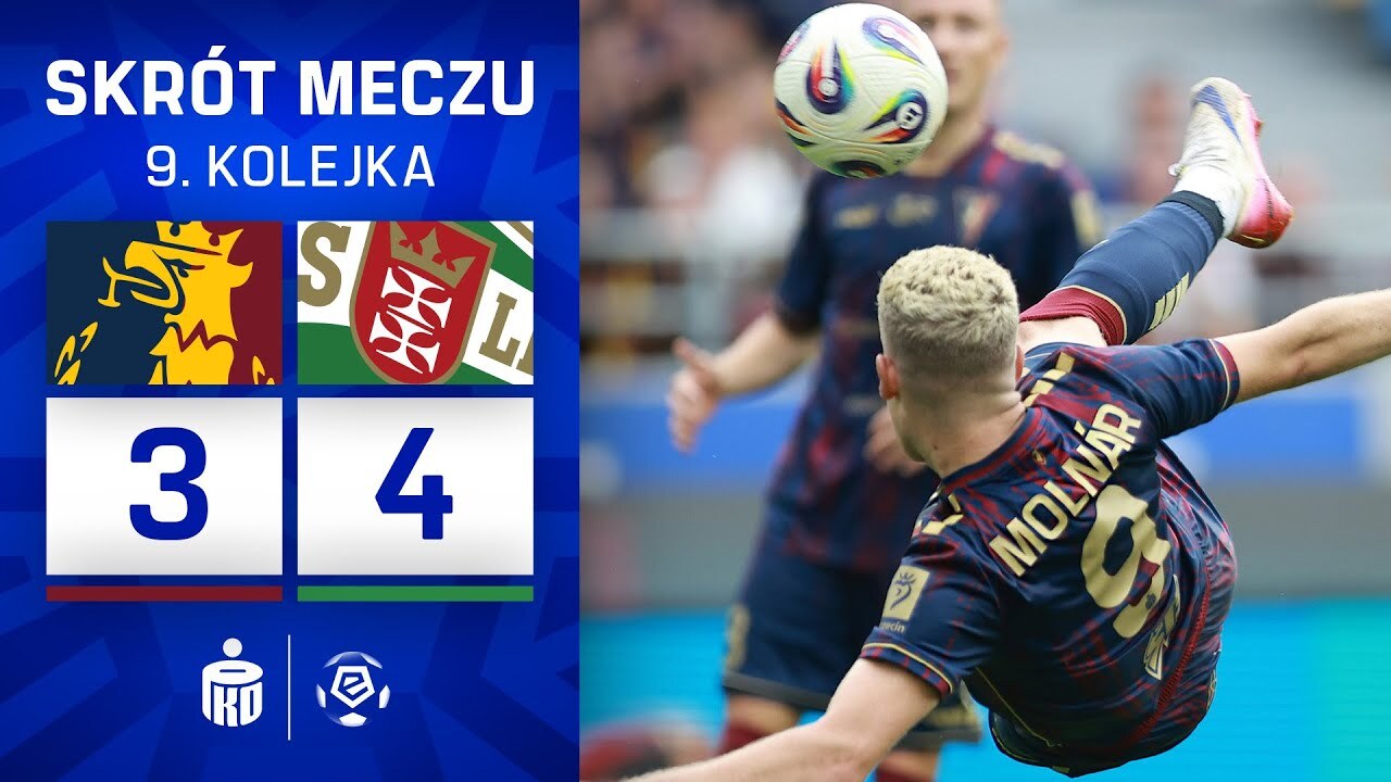 SKRÓT MECZU: Pogoń Szczecin 3:4 Lechia Gdańsk