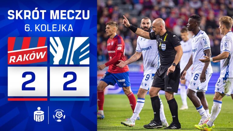 SKRÓT MECZU: Raków Częstochowa 2:2 Lech Poznań