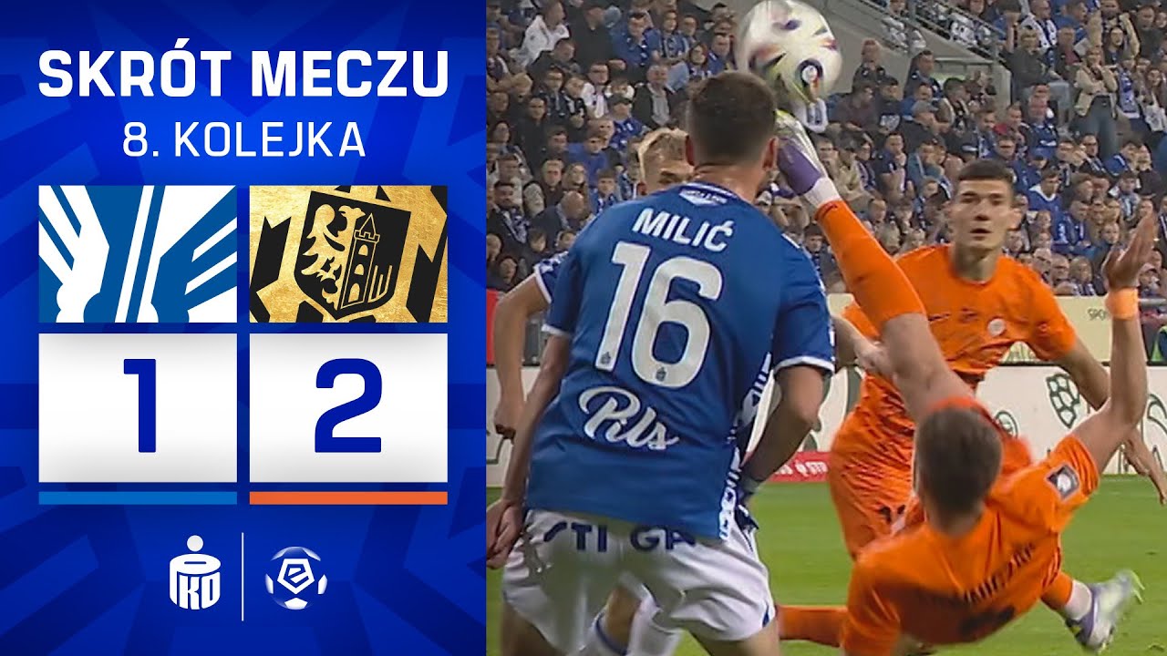 SKRÓT MECZU: Lech Poznań 1:2 Zagłębie Lubin