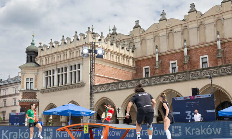 Krakow - 30/06/2023 - 3rd European Games to be played in Krakow, Poland. The duo José Santos / Manuel Parente won against Germany and qualified for the mixed pairs Teqball quarterfinals. ( Adelino Meireles/Global Images/Sipa USA )
2023.06.30 [NA]
inne
Igrzyska Europejskie
Foto Global Images/SIPA USA/PressFocus

!!! POLAND ONLY !!!