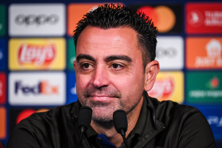 Xavier HERNANDEZ CREUS (Xavi) of Barcelona during the FC Barcelona press conference ahead of the UEFA Champions League, Quarter-finals, 1st leg football match between Paris Saint Germain and FC Barcelona on April 9, 2024 at Parc des Princes stadium in Paris, France (Photo by /Sipa USA)
2024.04.09 -
pilka nozna liga mistrzow
Konferencja prasowa i trening przed meczem Paris Saint Germain - FC Barcelona
Foto IPA/SIPA USA/PressFocus

!!! POLAND ONLY !!!