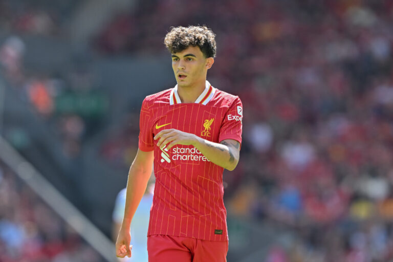 Stefan Bajcetic of Liverpool during the Pre-season friendly match Liverpool vs Sevilla at Anfield, Liverpool, United Kingdom, 11th August 2024

(Photo by Cody Froggatt/News Images) in Liverpool, United Kingdom on 8/11/2024. (Photo by Cody Froggatt/News Images/Sipa USA)
2024.08.11 Liverpool
Pilka nozna , sparing mecz towarzyski
FC Liverpool - FC Sevilla
Foto Cody Froggatt/News Images/SIPA USA/PressFocus

!!! POLAND ONLY !!!