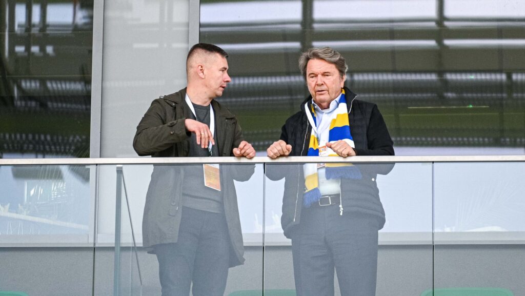 2025.05.24 Radom Pilka Nozna PKO BP Ekstraklasa Sezon 2024/2025 Radomiak Radom - Motor Lublin N/z Lukasz Jablonski Zbigniew Jakubas  Foto Kacper Pacocha / PressFocus

2025.05.24 Radom
Football Polish PKO BP Ekstraklasa League Season 2024/2025
Radomiak Radom - Motor Lublin

Credit: Kacper Pacocha / PressFocus