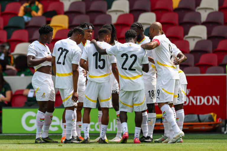 Ghana v Trinidad and Tobago Unity Cup London 2025 31/05/2025. 3rd place Play Off GOAL 2-0. Ghana celebrate after a goal by Ghana defender Razak Simpson 4 during the Unity Cup London 2025 match between Ghana and Trinidad and Tobago at Gtech Community Stadium, Brentford, England on 31 May 2025. Brentford Gtech Community Stadium Greater London England Editorial use only , Copyright: xToyinxOshodix PSI-22218-0014
2025.05.31 Londyn
pilka nozna miedzynarodowy mecz towarzyski
Ghana - Trynidad i Tobago
Foto IMAGO/PressFocus

!!! POLAND ONLY !!!