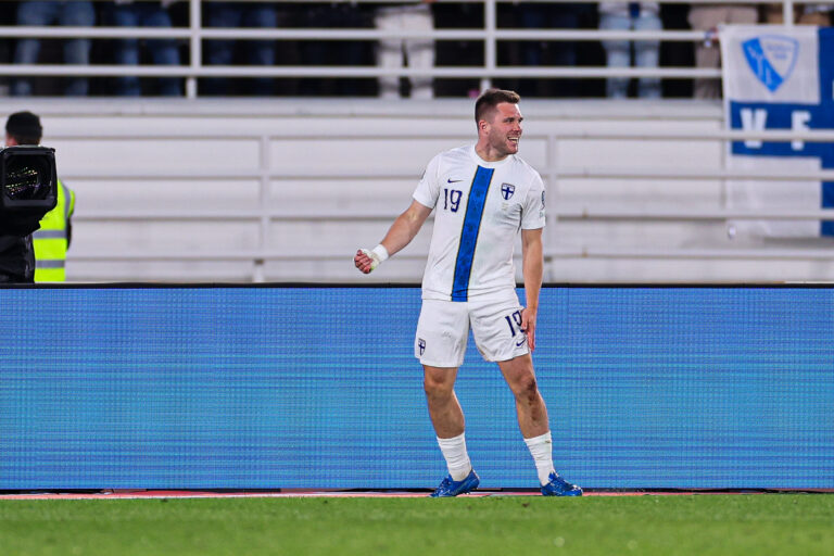 2025.06.10 Helsinki
pilka nozna FIFA Kwalifikacje do Mistrzostw Swiata
Finlandia - Polska
N/z bramka gol radosc na 2-0 Benjamin Kallman
Foto Pawel Andrachiewicz / PressFocus

2025.06.10 Helsinki
Football - FIFA World Cup qualification
Finland - Poland
bramka gol radosc na 2-0 Benjamin Kallman
Credit: Pawel Andrachiewicz / PressFocus
