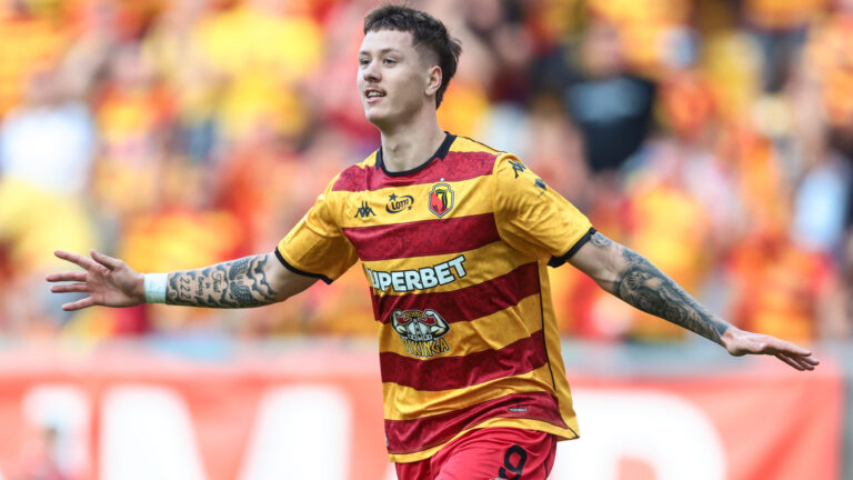 2025.08.31 Bialystok pilka nozna PKO Ekstraklasa sezon 2025/2026
Jagiellonia Bialystok - Lechia Gdansk
N/z Dimitris Rallis (Jagiellonia), radosc
Foto Tomasz Jastrzebowski / Foto Olimpik / PressFocus

2025.08.31 Bialystok Football PKO Ekstraklasa season 2025/2026
Jagiellonia Bialystok - Lechia Gdansk
Dimitris Rallis (Jagiellonia), radosc
Credit: Tomasz Jastrzebowski / Foto Olimpik / PressFocus