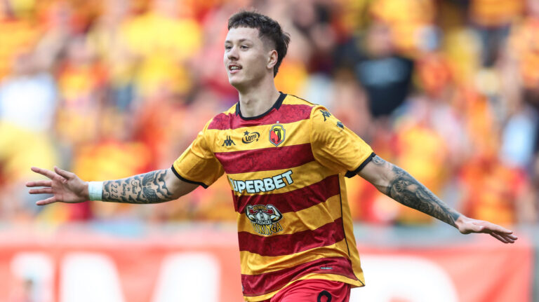 2025.08.31 Bialystok pilka nozna PKO Ekstraklasa sezon 2025/2026
Jagiellonia Bialystok - Lechia Gdansk
N/z Dimitris Rallis (Jagiellonia), radosc
Foto Tomasz Jastrzebowski / Foto Olimpik / PressFocus

2025.08.31 Bialystok Football PKO Ekstraklasa season 2025/2026
Jagiellonia Bialystok - Lechia Gdansk
Dimitris Rallis (Jagiellonia), radosc
Credit: Tomasz Jastrzebowski / Foto Olimpik / PressFocus