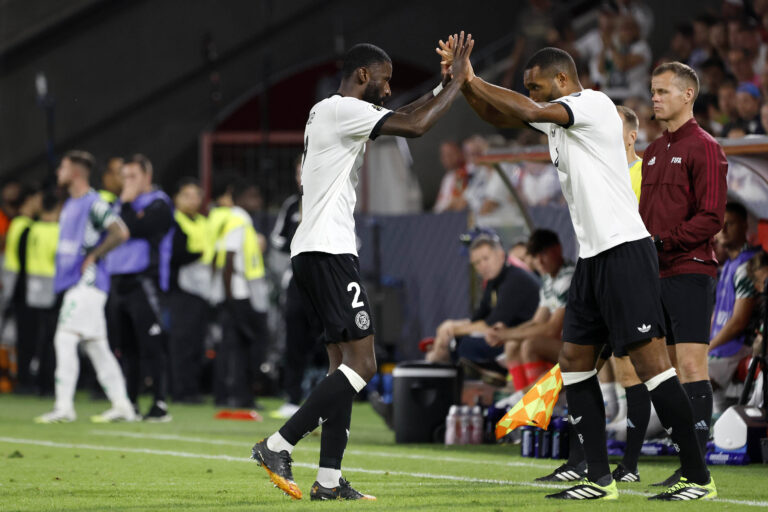 Koln, Deutschland, FIFA WM Qualifikationsspiel Deutschland : Nordirland 3-1 im Rhein Energie Stadion in Koln 07.09.2025 Antonio RuDIGER GER li.- und Jonathan TAH GER re.- *** Cologne, Germany, FIFA World Cup Qualifier Germany Northern Ireland 3 1 at Rhein Energie Stadium in Cologne 07 09 2025 Antonio RuDIGER GER left and Jonathan TAH GER right
2025.09.07 Kolonia
pilka nozna eliminacje kwalifikacje do mistrzostw swiata 2026
Niemcy - Irlandia Polnocna
Foto IMAGO/PressFocus

!!! POLAND ONLY !!!