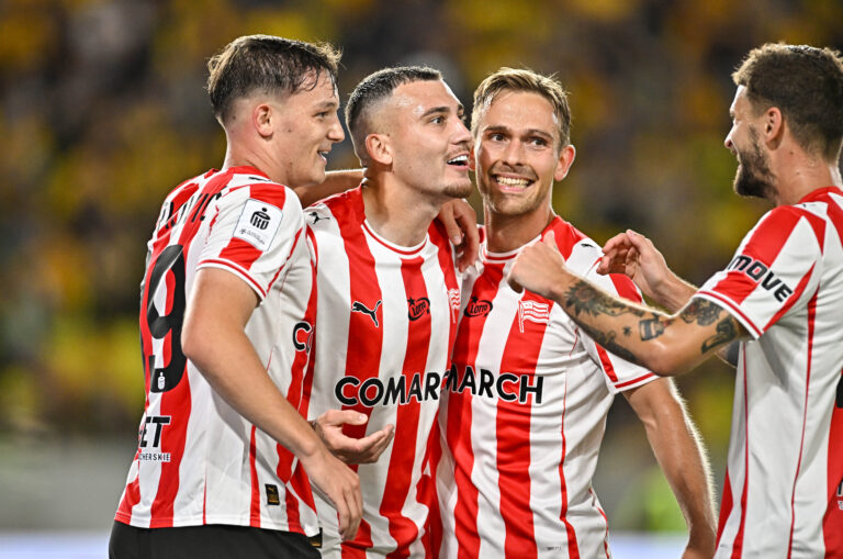 2025.09.19 Katowice
Pilka nozna PKO Ekstraklasa sezon 2025/2026
GKS Katowice - Cracovia
N/z Bramka gol radosc Filip Stojilkovic Mikkel Maigaard
Foto Lukasz Sobala / PressFocus

2025.09.19 Katowice
Football Polish League PKO Ekstraklasa season 2025/2026
GKS Katowice - Cracovia
Bramka gol radosc Filip Stojilkovic Mikkel Maigaard
Credit: Lukasz Sobala / PressFocus