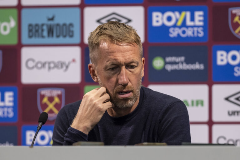 Football - 2025 /2026 Premier League - West Ham United vs Crystal Palace - London Stadium - Saturday 20th September 2025 Graham Potter, manager of West Ham United, during his post match press conference, PK, Pressekonferenz COLORSPORT/DANIEL BEARHAM PUBLICATIONxNOTxINxUK csp_whu_cry_db_20092025_
2025.09.20 Londyn
pilka nozna , liga angielska
West Ham United - Crystal Palace
Foto IMAGO/PressFocus

!!! POLAND ONLY !!!