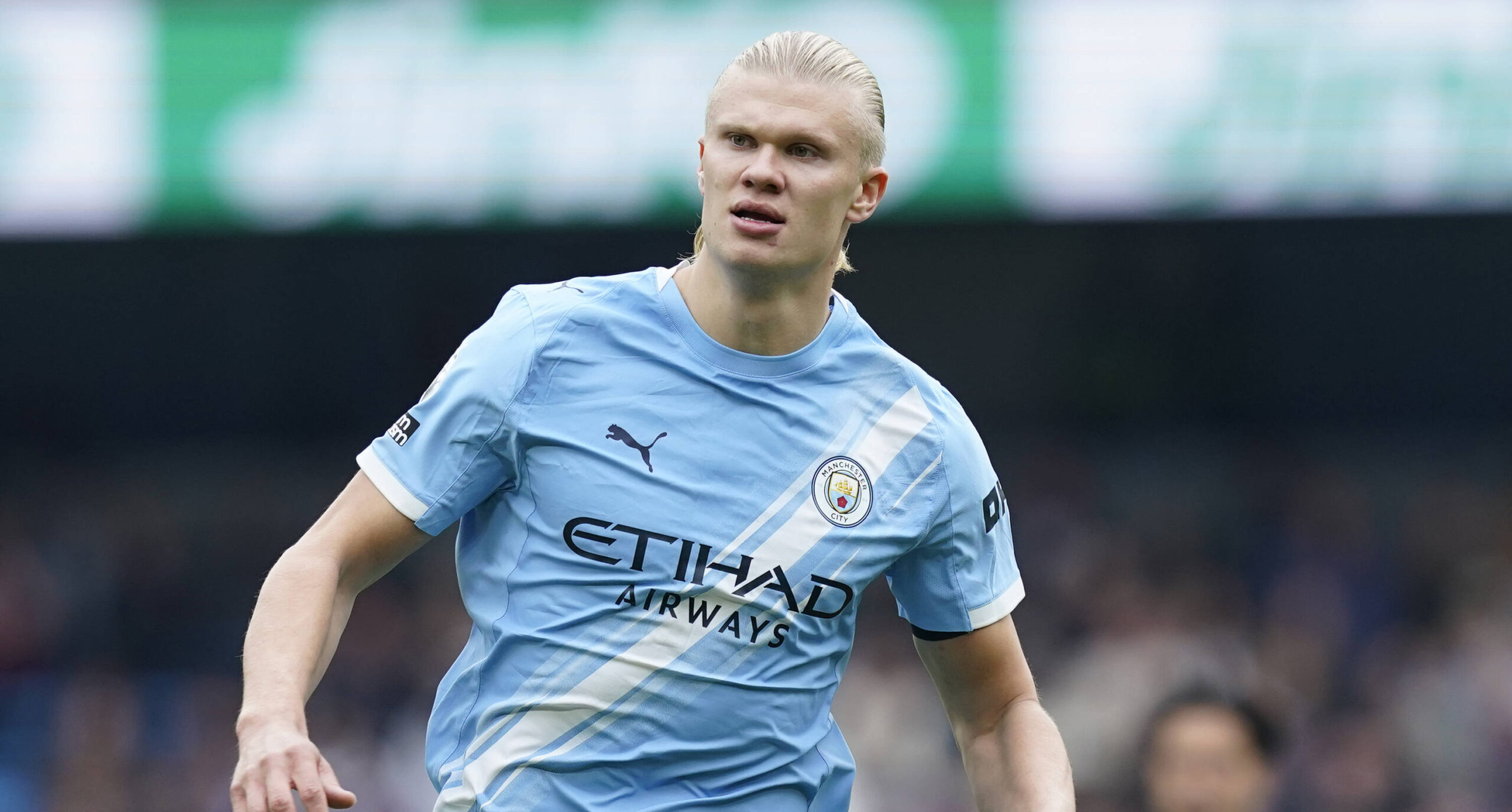 Manchester, England, 27th September 2025. Erling Haaland of Manchester City during the Manchester City vs Burnley Premier League match at the Etihad Stadium, Manchester. Picture credit should read: Andrew Yates / Sportimage EDITORIAL USE ONLY. No use with unauthorised audio, video, data, fixture lists, club/league logos or live services. Online in-match use limited to 120 images, no video emulation. No use in betting, games or single club/league/player publications. SPI_071_AY_MAN_CITY_BURNLEY SPI-4169-0076
2025.09.27 Manchester
pilka nozna , liga angielska
Manchester City - Burnley
Foto IMAGO/PressFocus

!!! POLAND ONLY !!!