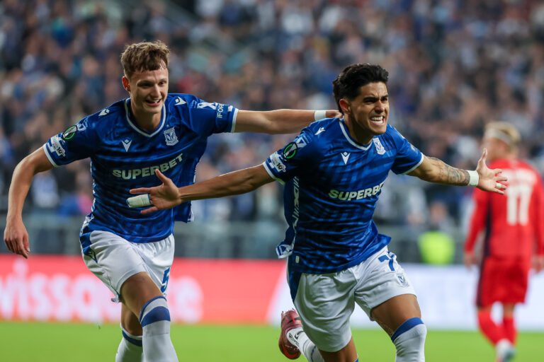 2025.10.02 Poznan
Pilka nozna UEFA Liga Konferencji Faza Ligowa
Lech Poznan - SK Rapid Wieden
N/z Luis Palma gol radosc bramka
Foto Pawel Jaskolka / PressFocus

2025.10.02 Poznan
Football UEFA Conference League Matchday 1 Lech Poznan - SK Rapid
Credit: Pawel Jaskolka / PressFocus