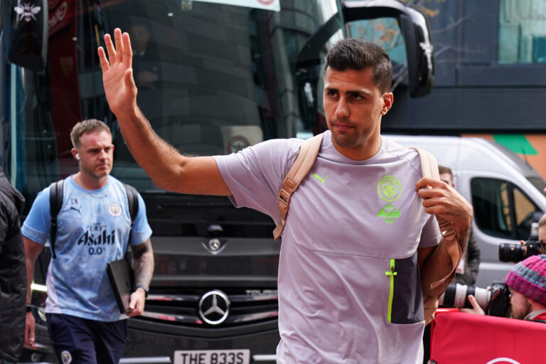 Rodri of Manchester City arrives ahead of the Premier League match Brentford vs Manchester City at The Gtech Community Stadium, London, United Kingdom, 5th October 2025

(Photo by Harvey Murphy/News Images) in ,  on 10/5/2025. (Photo by Harvey Murphy/News Images/Sipa USA)
2025.10.05 Brentford
pilka nozna liga angielska
Brentford FC - Manchester City
Foto News Images/SIPA USA/PressFocus

!!! POLAND ONLY !!!
