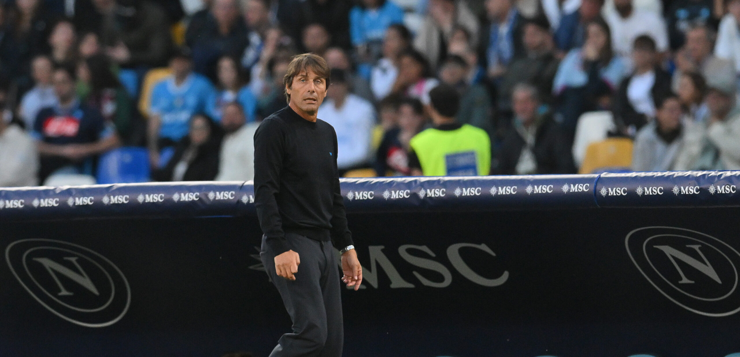 Diego Armando Maradona Stadium, Naples, Italy - Antonio Conte head coach of SSC Napoli  during Serie A Enilive Football Match,  Napoli vs Genoa, 5 October 2025 
(Photo by Roberto Ramaccia/Sipa USA)
2025.10.05 Neapol
pilka nozna liga wloska
SSC Napoli - Genoa CFC
Foto Roberto Ramaccia/SIPA USA/PressFocus

!!! POLAND ONLY !!!