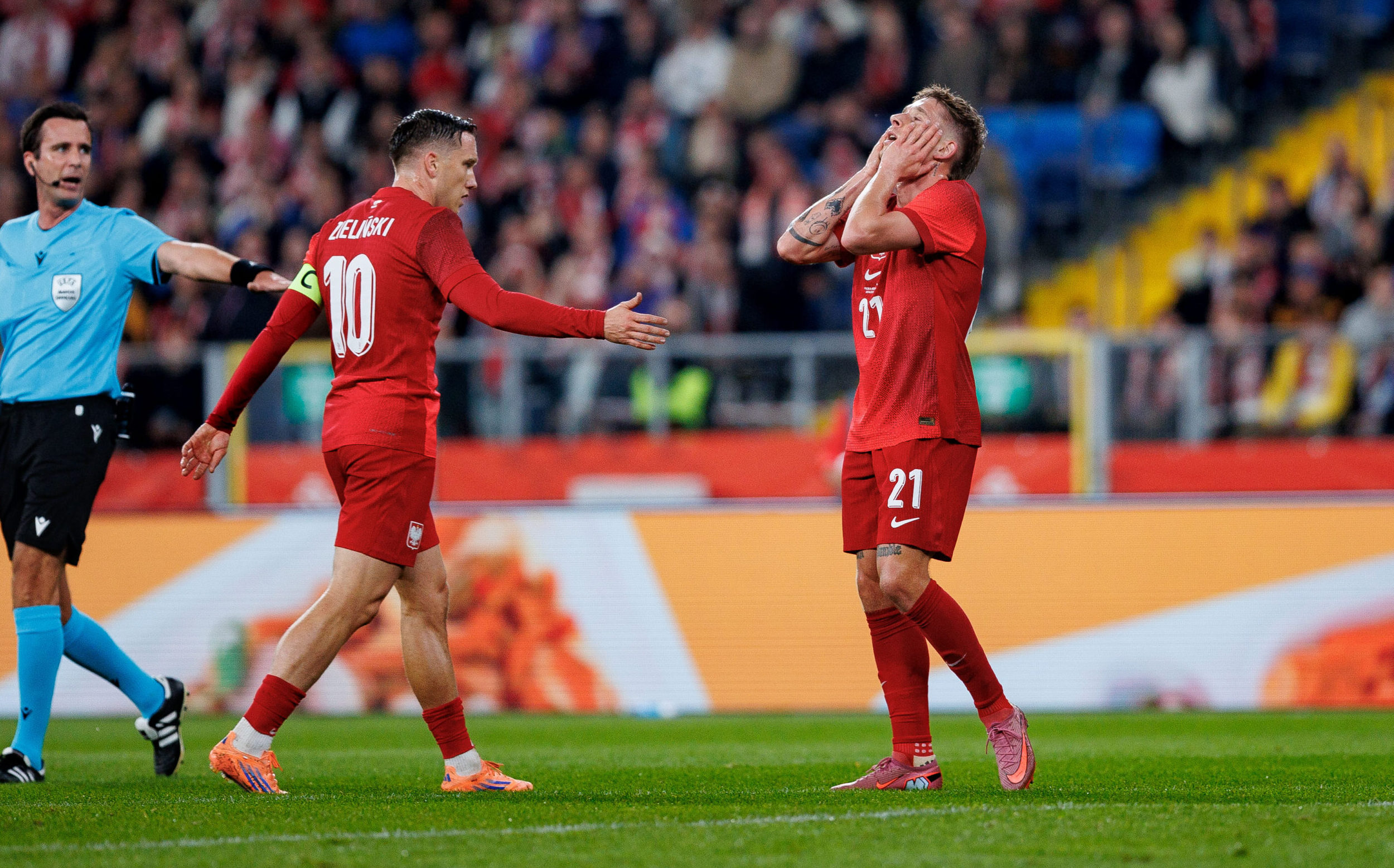 2025.10.09 Chorzow
Pilka nozna mecz towarzyski
Polska - Nowa Zelandia
N/z Michal Skoras Piotr Zielinski
Foto Tomasz Folta / PressFocus

2025.10.09 Chorzow
Football Friendly Game
Poland - New Zeland
Michal Skoras Piotr Zielinski
Credit: Tomasz Folta / PressFocus