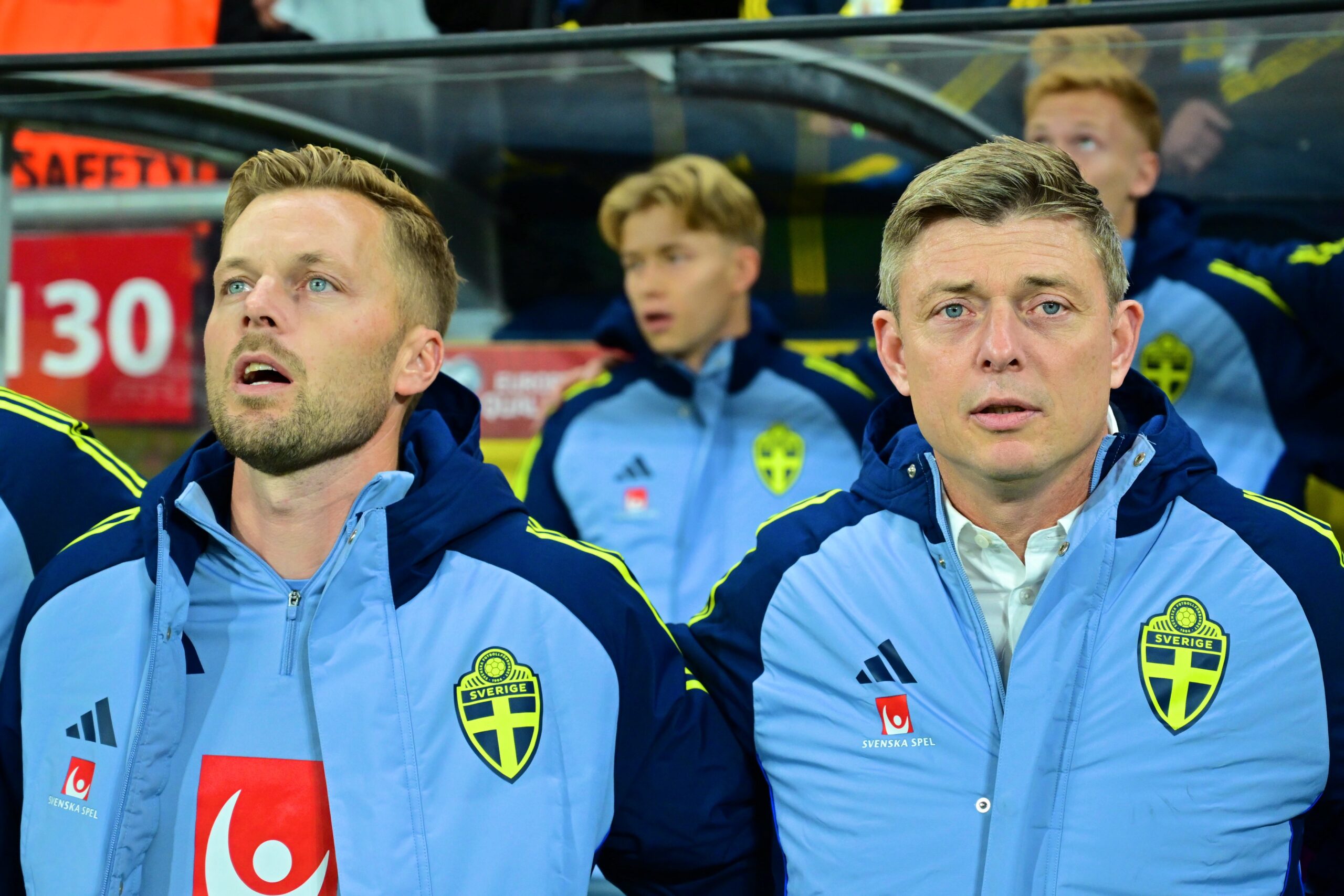 Strawberry Arena, Solna, Sweden, Oct 10th 2025: head coach Jon Dahl Tomasson (Sweden) and assistant Sebastian Larsson ahead of the FIFA World Cup Qualifiers game on October 10th 2025 between Sweden and Switzerland at Strawberry Arena in Solna, Sweden  (Peter Sonander/SPP) (Photo by Peter Sonander/SPP/Sipa USA)
2025.10.10 Solna
pilka nozna mistrzostwa swiata kwalifikacje
Szwecja - Szwajcaria
Foto SPP/SIPA USA/PressFocus

!!! POLAND ONLY !!!